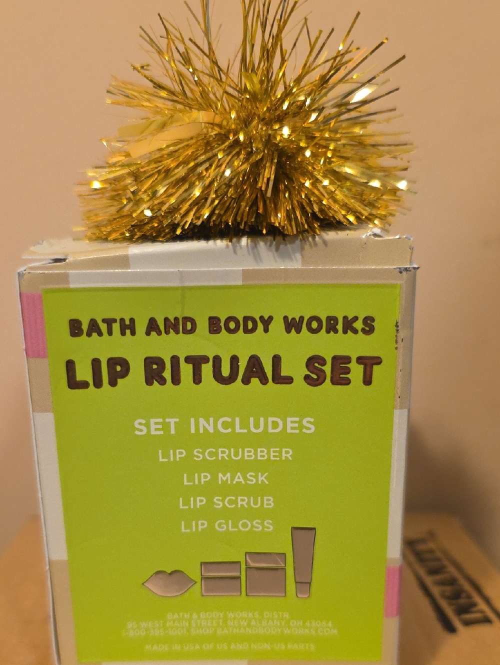 Bath & Body Works Lip Ritual Set - Lime Green & Gold